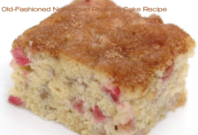 Old-Fashioned Norwegian Rhubarb Cake Recipe